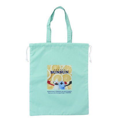 水泳バッグ パペットスンスン PUPPET SUNSUN トートバッグ 緑 226872-26MNT スイムバッグ ドローストリング