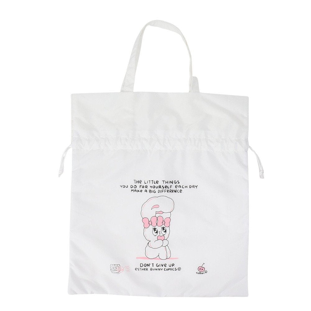 水泳バッグ エスターバニー ESTHER BUNNY キンチャクトートバッグ 白 226881-26WHT スイムバッグ ドローストリング