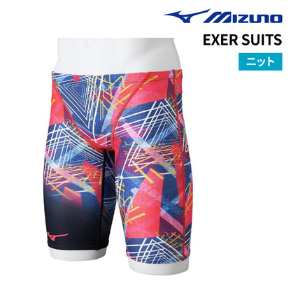 【MIZUNO(ミズノ)】 競泳水着 練習用 トレーニング水着 EXER SUITS エクサースーツ メンズ  ハーフスパッツ N2MBC573