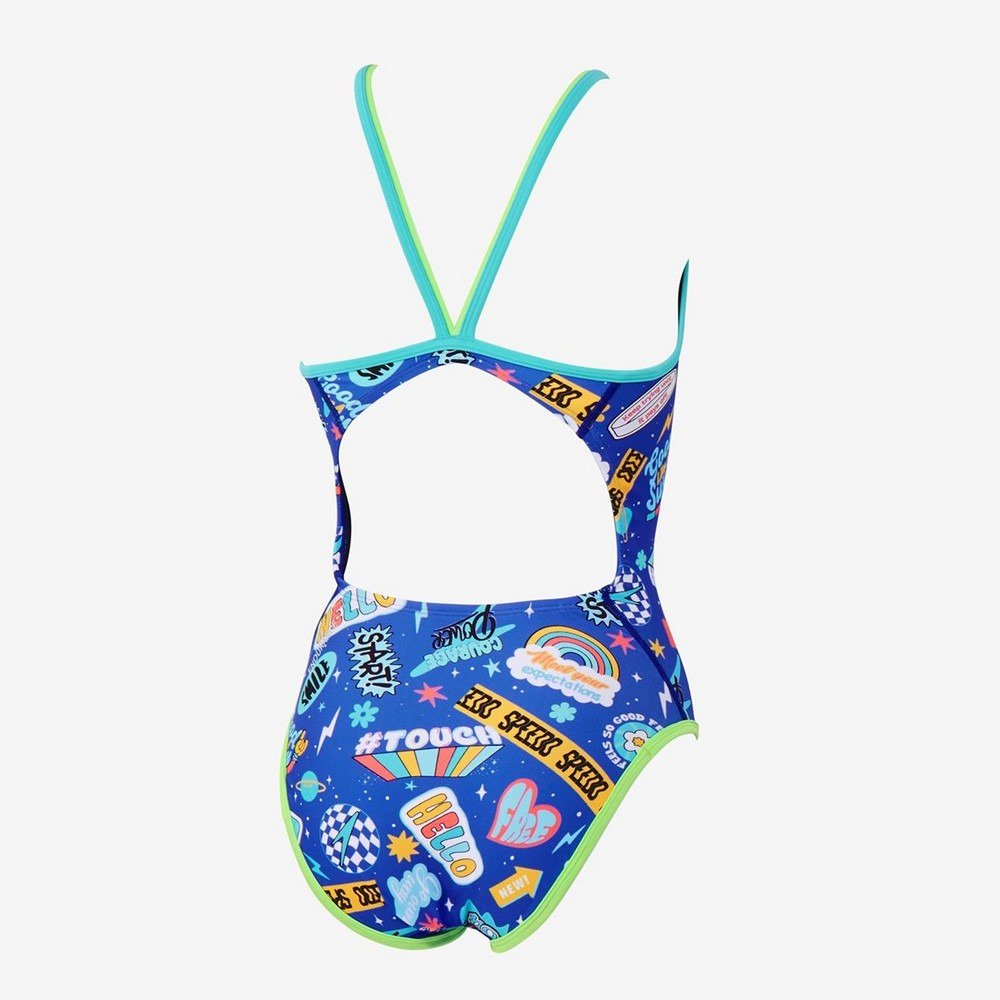 【SPEEDO（スピード）】競泳水着 水泳 カラフルアイコンズターンズスーツ STW02654
