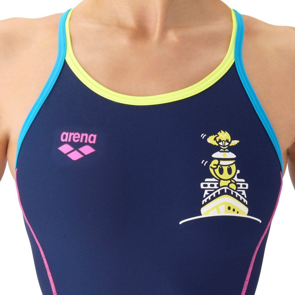 【arena（アリーナ）】ジュニア ガールズ 女子 競泳水着  練習用 トレーニング水着 TOUGHSUIT  タフスーツ AS6FWM18G