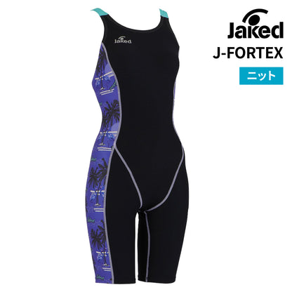 【Jaked（ジャケッド）】 競泳水着 レディース 水泳 レッグスーツ 青 M-LLサイズ 0830433-0010 トレーニング水着 練習用