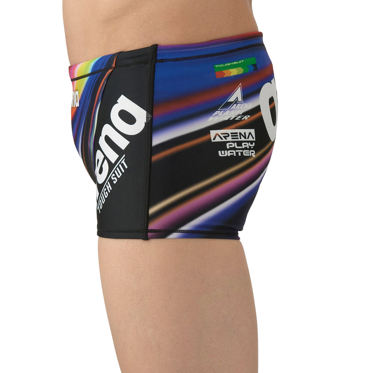 【arena（アリーナ）】メンズ 競泳水着 トレーニング水着 練習用水着 TOUGHSUIT（タフスーツ）スパッツ　ショート AS5FWM17M