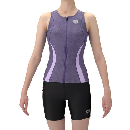 ★セール価格 1/31 23:59まで★【arena アリーナ】 レディース フィットネス水着 すらっとセパ フィットネスセパレート カバーバック・ミドルレッグ・差し込みパッド  AS5SWF41L