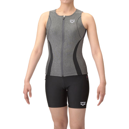 【arena（アリーナ）】レディース  フィットネス水着 すらっとセパ セパレーツ カバーバック ミドルレッグ 差し込みパッド AS5SWF42L