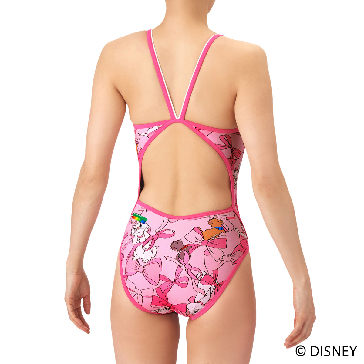 【arena（アリーナ）】ジュニア ガールズ 女子 競泳水着 練習用 トレーニング水着 TOUGHSUIT(タフスーツ) ディズニー おしゃれキャット マリー ベルリオーズ トゥルーズ  Disney AS6SWM54G