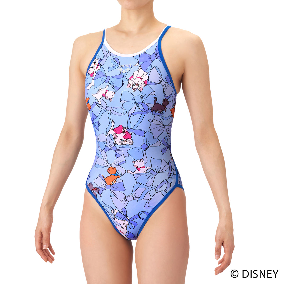 ★セール価格 1/31 23:59まで★【arena（アリーナ）】レディース 競泳水着 練習用 トレーニング水着 TOUGHSUIT(タフスーツ) ワンピース ディズニー おしゃれキャット マリー ベルリオーズ トゥルーズ  Disney AS6SWM54L