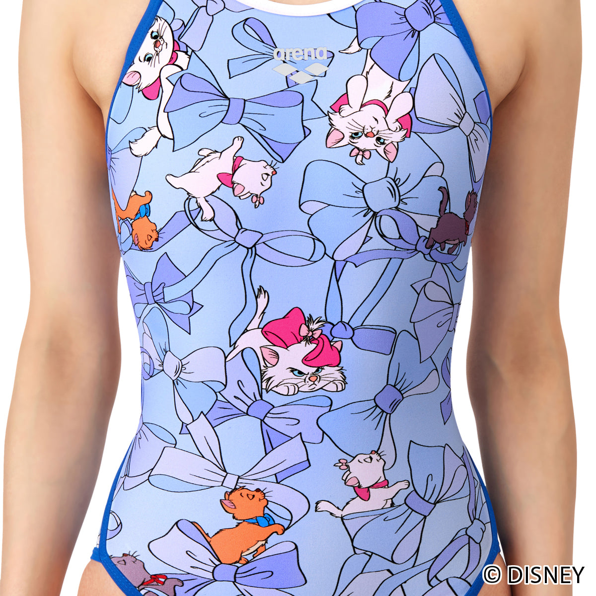 ★セール価格 1/31 23:59まで★【arena（アリーナ）】レディース 競泳水着 練習用 トレーニング水着 TOUGHSUIT(タフスーツ) ワンピース ディズニー おしゃれキャット マリー ベルリオーズ トゥルーズ  Disney AS6SWM54L