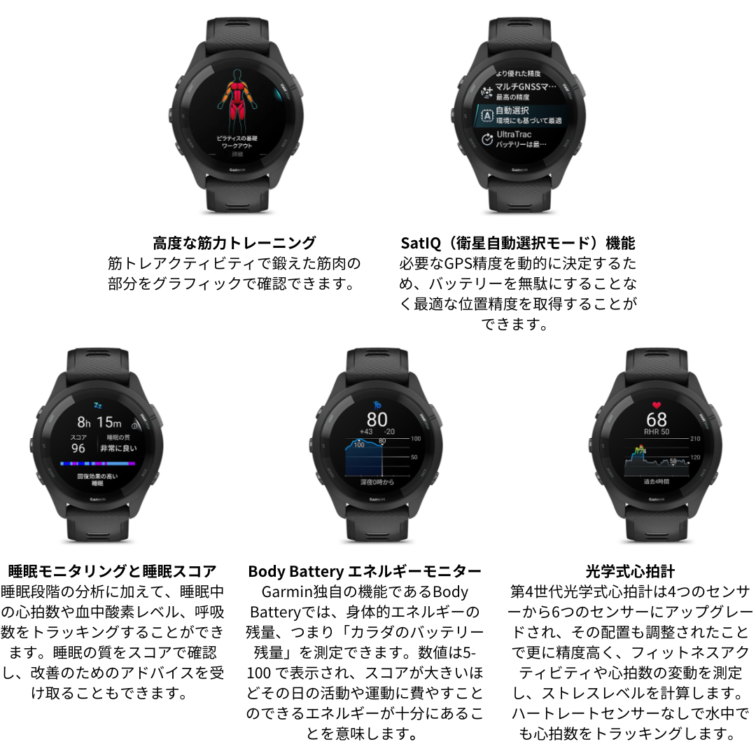 【GARMIN ガーミン】時計 Forerunner 265 ランニング スイム対応 010-02810-41