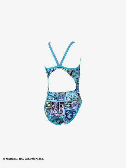 星のカービィコラボ第2弾 競泳水着 練習用 ジュニア 女子 カービィ スピード ドットブロック ターンズ トレーニング水着 ガールズ Speedo TurnS STG02602