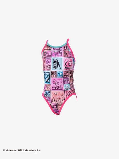 星のカービィコラボ第2弾 競泳水着 練習用 ジュニア 女子 カービィ スピード ドットブロック ターンズ トレーニング水着 ガールズ Speedo TurnS STG02602