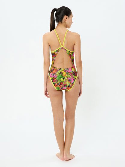 【Speedo（スピード）】レディース 競泳水着 トレーニング水着 練習用水着 TurnS（ターンズ）ワンピース　「MULGA THE ARTIST(モルガ)」コラボ　STW02551MU