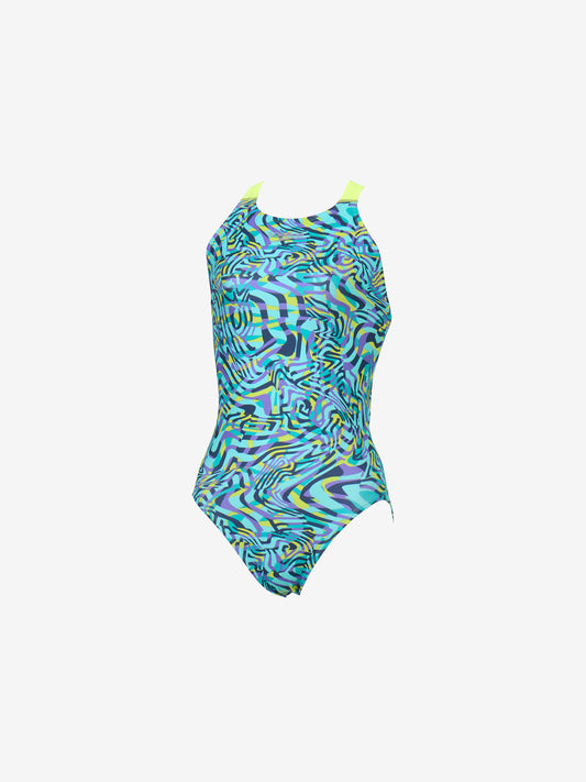 【Speedo（スピード）】レディース  競泳水着 トレーニング水着 練習用水着 TurnS（ターンズ）  MAZES（メイズ）ワイドストラップスーツ STW02553