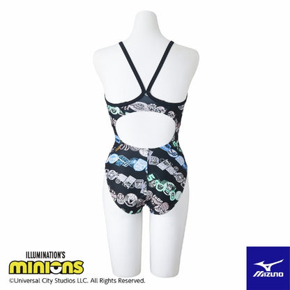 【MIZUNO（ミズノ）】レディース 競泳水着 練習用水着 トレーニング水着 EXER SUITS（エクサースーツ）ミニオン MINIONS ミニオンズ ミディアムカット N2MAC296