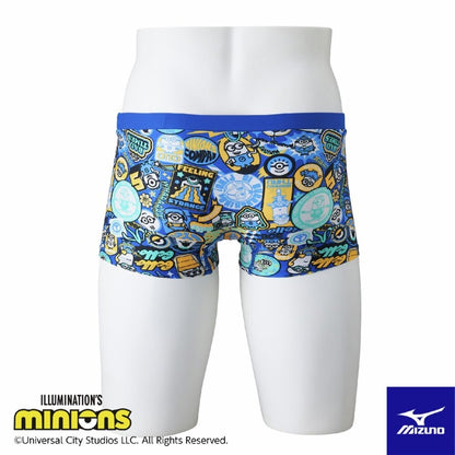 練習用水着 メンズ ミズノ 競泳用 エクサースーツ ミニオン EXER SUITS ショートスパッツ MIZUNO N2MBC095 競泳用 MINIONS ミニオンズ 競泳練習用水着 SS-LL EXERSUITS