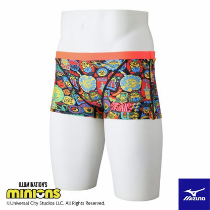 練習用水着 メンズ ミズノ 競泳用 エクサースーツ ミニオン EXER SUITS ショートスパッツ MIZUNO N2MBC095 競泳用 MINIONS ミニオンズ 競泳練習用水着 SS-LL EXERSUITS