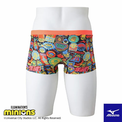 練習用水着 メンズ ミズノ 競泳用 エクサースーツ ミニオン EXER SUITS ショートスパッツ MIZUNO N2MBC095 競泳用 MINIONS ミニオンズ 競泳練習用水着 SS-LL EXERSUITS