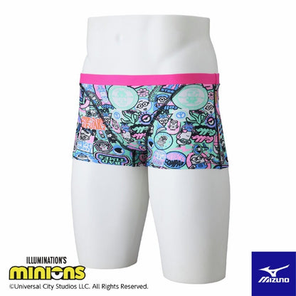 練習用水着 メンズ ミズノ 競泳用 エクサースーツ ミニオン EXER SUITS ショートスパッツ MIZUNO N2MBC095 競泳用 MINIONS ミニオンズ 競泳練習用水着 SS-LL EXERSUITS