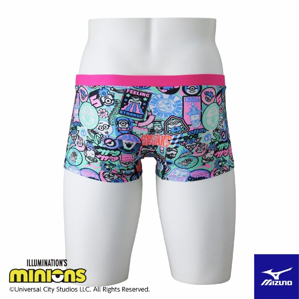 練習用水着 メンズ ミズノ 競泳用 エクサースーツ ミニオン EXER SUITS ショートスパッツ MIZUNO N2MBC095 競泳用 MINIONS ミニオンズ 競泳練習用水着 SS-LL EXERSUITS