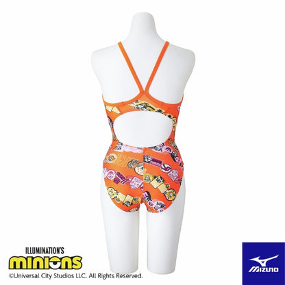 【MIZUNO（ミズノ）】ジュニア 女子 競泳水着 練習用水着 トレーニング水着 EXER SUITS（エクサースーツ）ミニオンズ ミディアムカット 120 130 140cm N2MAC496