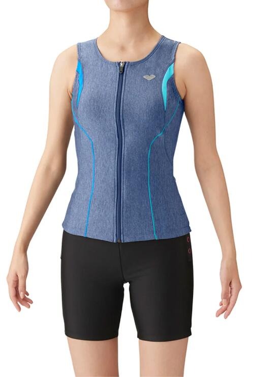 ★セール価格 4/30 23:59まで★ 【arena（アリーナ）】レディース フィットネス水着 大きめカラースナップ付き セパレーツ LAR3241W