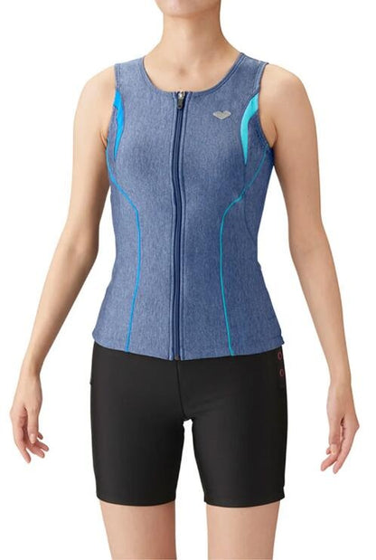 ★セール価格 4/30 23:59まで★ 【arena（アリーナ）】レディース フィットネス水着 大きめカラースナップ付き セパレーツ LAR3241W