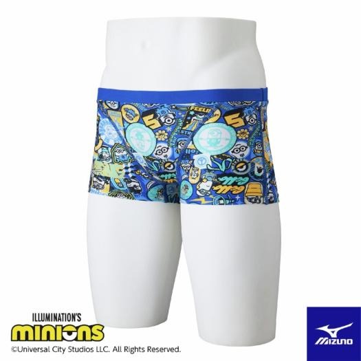 練習用水着 メンズ ミズノ 競泳用 エクサースーツ ミニオン EXER SUITS ショートスパッツ MIZUNO N2MBC095 競泳用 MINIONS ミニオンズ 競泳練習用水着 SS-LL EXERSUITS