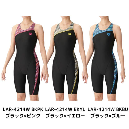 ★セール価格 1/31 23:59まで★【arena（アリーナ）】レディース フィットネス水着 AQUA EXA（アクアエクサ）オープンバック（ハーフレッグ）ひっかけパッド LAR4214W