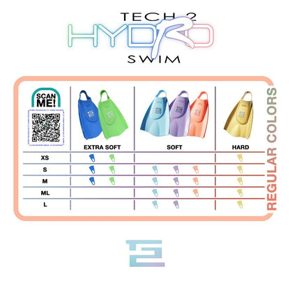 【SOLTEC SWIM(ソルテックスイム)】フィン Hydro Tech2Fin（ハイドロテック２フィン）EXTRA SOFT Type（エクストラソフト）   203120・203123