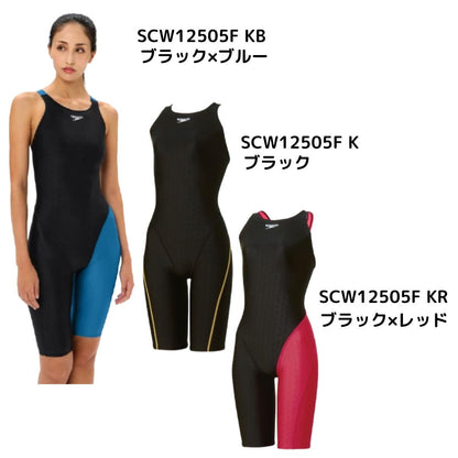 【Speedo（スピード）】レディース 競泳水着 レーシング水着 WA承認 FLEX Σν（フレック・スシグ・マニュー）セミオープンバックニースキン SCW12505F