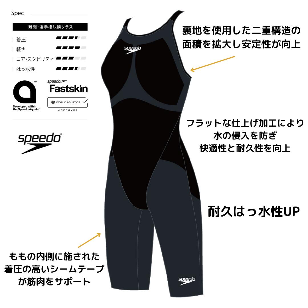 Speedo Fastskin 競泳水着 ブラック Speedo（スピード）】レディース 競泳水着 レーシング水着 WA承認