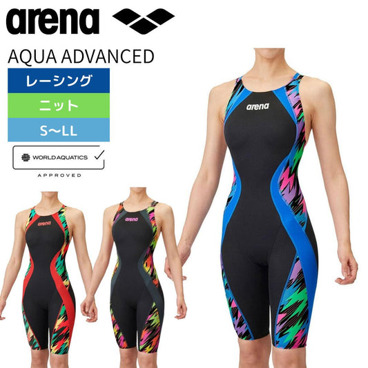 【arena（アリーナ）】レディース 競泳水着 レーシング水着 WA承認  AQUA ADVANCED（アクアアドバンスド） ハーフレッグ AS5SRC23L