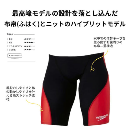 【Speedo（スピード）】ジュニア 男子 競泳水着 レーシング水着 WA承認 Pro Hybrid 2（プロハイブリッド2） Jammer SCB62201F