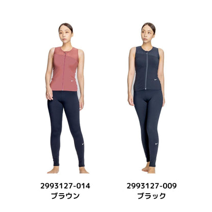 【NIKE（ナイキ）】レディース フィットネス水着 ジップ付き 袖なし レギンス セパレーツ 2993127