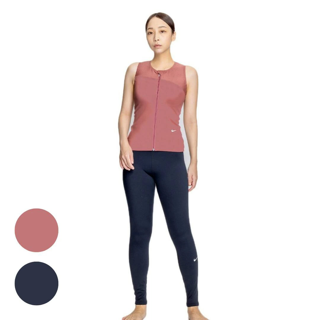 【NIKE（ナイキ）】レディース フィットネス水着 ジップ付き 袖なし レギンス セパレーツ 2993127