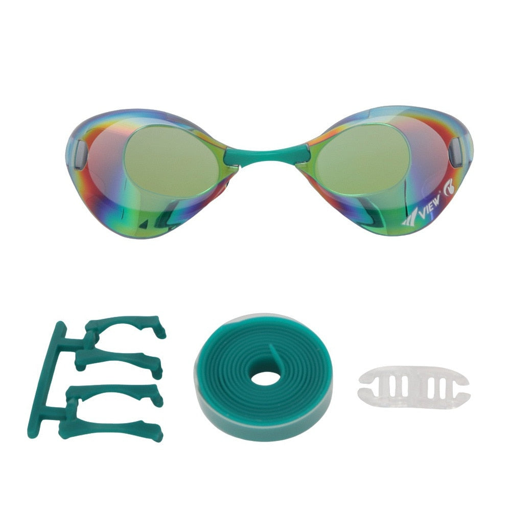 【VIEW（ビュー）】ゴールド FINA承認 ブレード ミラーレンズ ノンクッション スワイプ V121ESAM