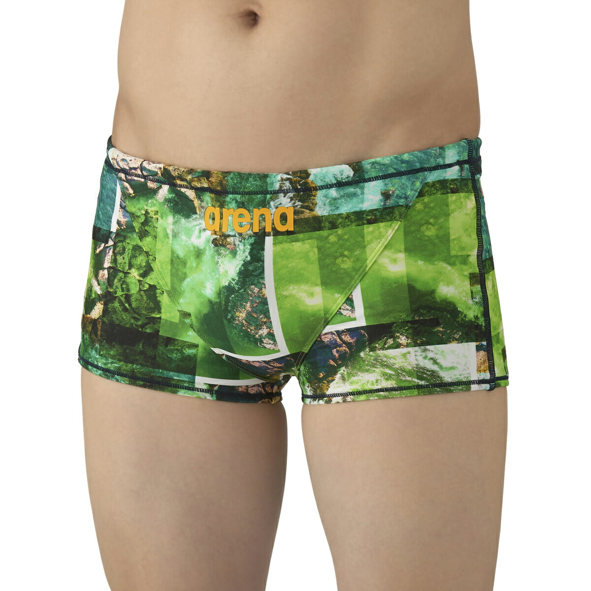 【arena（アリーナ）】メンズ 競泳水着 トレーニング水着 練習用水着 TOUGHSUIT（タフスーツ）ショートボックス ショートレッグ トレーニングスパッツ AS5FWM06M