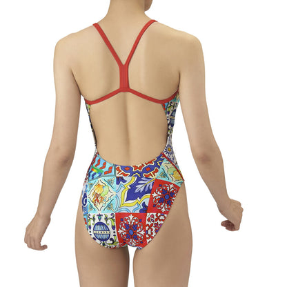 【arena（アリーナ）】レディース 競泳水着 トレーニング水着 練習用水着 TOUGHSUIT（タフスーツ）ワンピース オープンバック AS5FWM20L