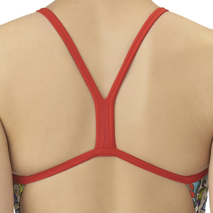 【arena（アリーナ）】レディース 競泳水着 トレーニング水着 練習用水着 TOUGHSUIT（タフスーツ）ワンピース オープンバック AS5FWM20L