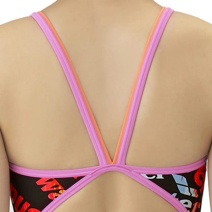 【arena（アリーナ）】レディース 競泳水着 トレーニング水着 練習用水着  TOUGHSUIT（タフスーツ）ワンピース オープンバックAS5FWM18L