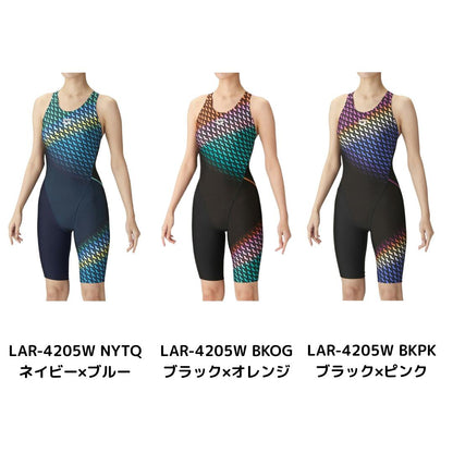 【arena（アリーナ）】レディース フィットネス水着 AQUA EXA（アクアエクサ）サークルバック ハーフレッグ LAR4205W