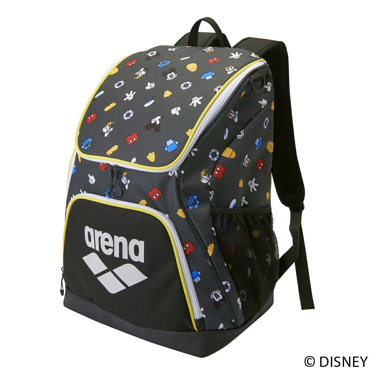 【arena（アリーナ）】バックパック リュック 35Lディズニー DISNEY  ミッキー ドナルド mickey mouse donald duck AS6SBP88U GYYL