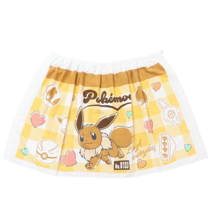 スイムタオル 水泳 タオル ポケモン ベージュ 60cm丈 PK62607 イーブイ ラップタオル 巻きタオル ラップタオル